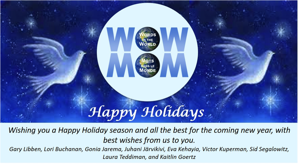 Holiday card from Words in the World